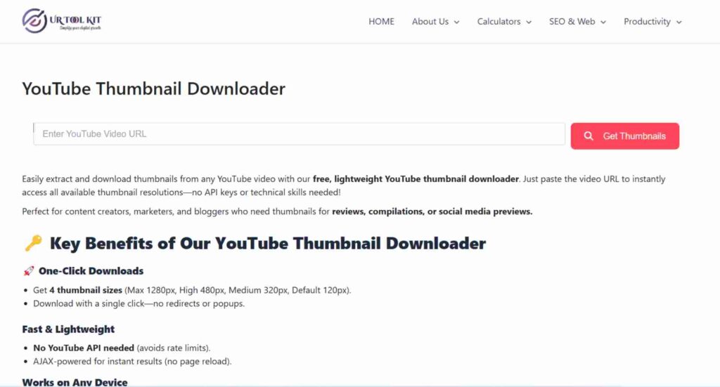 YouTube Thumbnail Downloader
